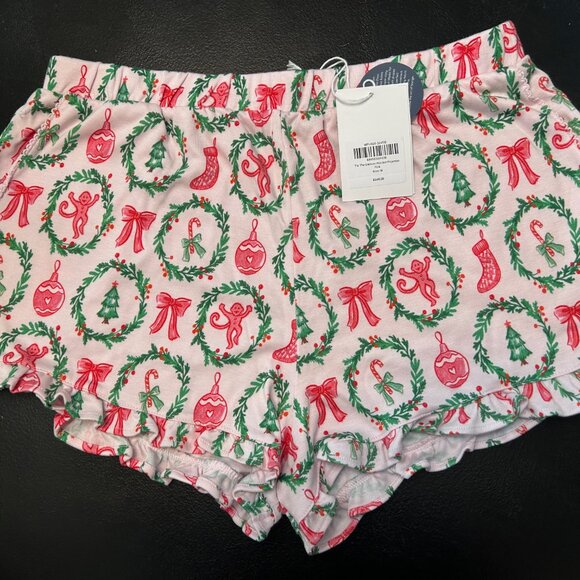 Roller Rabbit Tis the Season Hayden bottom Lily top Pink Christmas Pajamas M - Picture 3 of 7